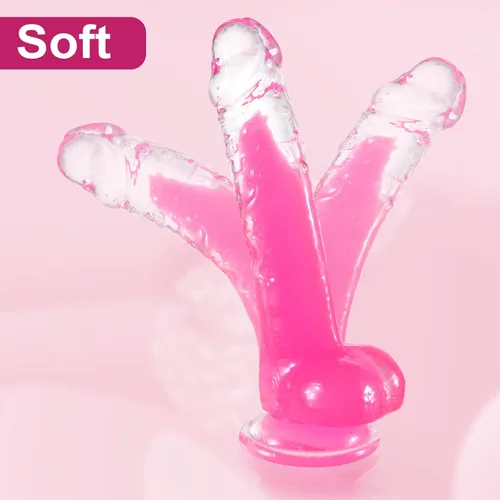Miniatura 4 de Consolador grande de gelatina de 8.5 pulgadas que brilla en la oscuridad, con fuerte ventosa para hombres y mujeres