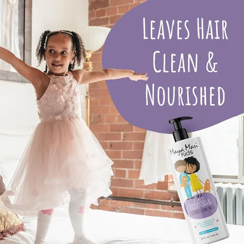 Miniatura 3 de Maya Mari Juego de cabello rizado para niños para bobinas, rizos y control del encrespamiento: champú 2 en 1, acondicionador sin enjuague y gel