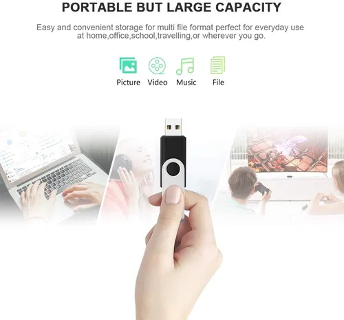 Miniatura 4 de KEXIN Paquete de 100 unidades flash USB de 1 GB, paquete a granel, paquete de unidades USB, unidades USB, memoria USB de 1 GB con diseño giratorio