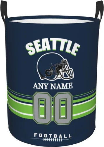 Miniatura 24 de Cesta de lavandería Philadelphia, cesta de lavandería personalizada estilo fútbol, cesta de almacenamiento plegable personalizada con nombre