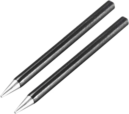 uxcell Punta de soldador de repuesto de 0.177 in x 2.677 in, punta cónica de soldadura sin plomo, 40 W, color negro, 2 unidades