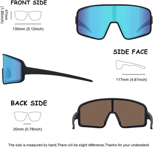 Miniatura 33 de MAXJULI Gafas de sol polarizadas para niños de 6 a 14 años, para deportes de béisbol al aire libre, ciclismo, protección UV400, 7705