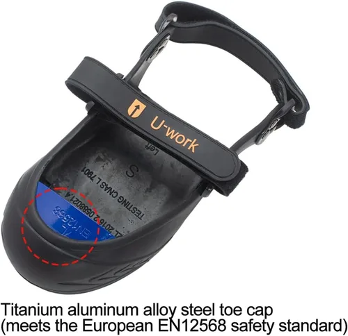 Miniatura 3 de VIDAYA Cubiertas de seguridad con puntera de acero, cubiertas de zapatos de puntera de acero de aleación de titanio y aluminio, cubiertas de puntera