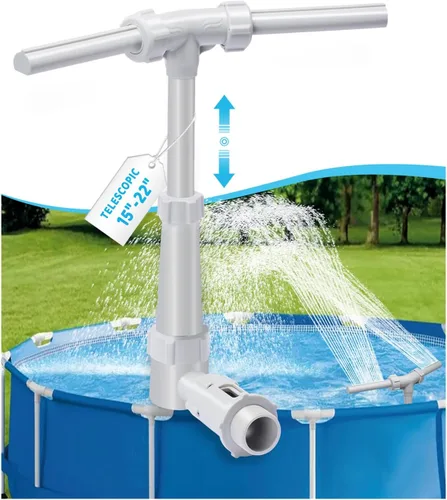 Miniatura 10 de Spray de fuente de cascada para piscina, 2 cabezales de fuente, rociador de agua, temperaturas frescas y cálidas del agua de la piscina, aireador