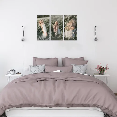 Miniatura 4 de CCWACPP Impresiones en lienzo personalizadas con tus fotos, 3 paneles, arte de pared personalizado, regalos personalizados para amigos, bodas y 3