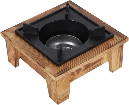 Miniatura 4 de Estufa de alcohol, estufa portátil de alcohol para barbacoa, estante de madera, barbacoa, horno, horno, utensilios de cocina, utensilios de cocina