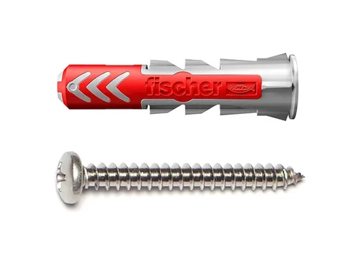 Miniatura 4 de fischer DuoPower - Anclajes universales de pared con tornillos para hormigón, ladrillo, yeso y madera, 50 anclajes y 50 tornillos