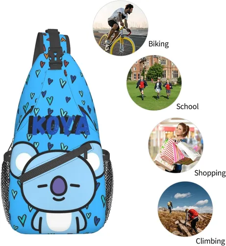 Miniatura 6 de SSNDFVY Bolso bandolera de gran capacidad para mujeres y hombres, bolso cruzado, bolso de hombro, bolsas de pecho para viajes, senderismo, gimnasio