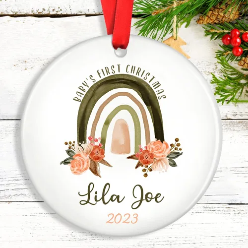 Miniatura 7 de Adornos de Navidad personalizados para camión volquete, adorno personalizado para bebé, adornos para árbol de Navidad para niños, adornos de camión