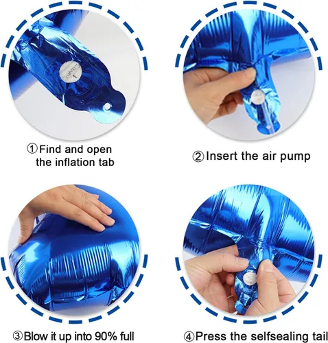 Miniatura 4 de Globo gigante azul marino número 1 de 40 pulgadas, globos de número de Mylar de lámina para niño y niña, globo número uno para el primer cumpleaños