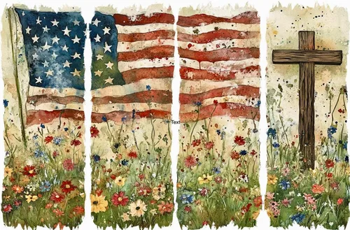 Miniatura 8 de Papel de arroz para Decoupage A4 American Holidays, Acción de Gracias, Halloween, 4 de julio (banderas estadounidenses del 4 de julio, 2 hojas)