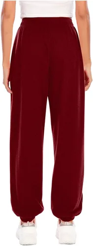 Miniatura 4 de Lastesso Pantalones deportivos de cintura alta para mujer, pantalones deportivos holgados con cintura elástica, pantalones de entrenamiento