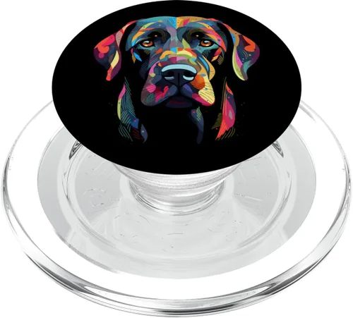 Miniatura 8 de Labrador Retriever - Cara de perro colorida divertida amante del laboratorio, PopSockets intercambiables PopGrip