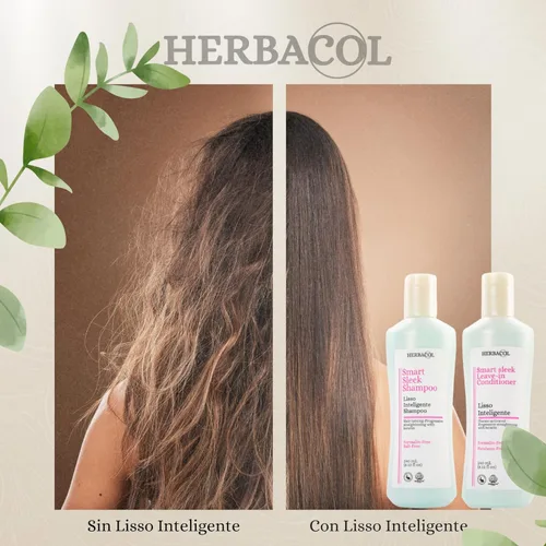 Miniatura 6 de Herbacol Lisso Inteligente Crema sin enjuague Tratamiento de queratina natural Anti-Frizz 8.1 onzas líquidas