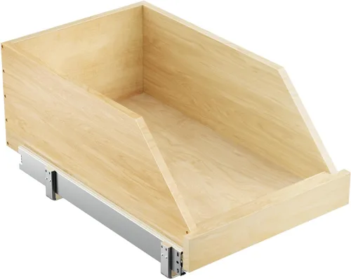 Miniatura 13 de LOVMOR Organizador de gabinete extraíble, cajones extraíbles para armarios, estante de cajones de madera deslizante, organizadores biselados de 8