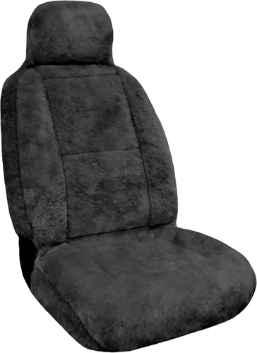 Miniatura 8 de Eurow funda para asiento de auto de piel de merino de oveja australiana, ajuste universal para la mayoría de vehículos, fresca en verano y cálida