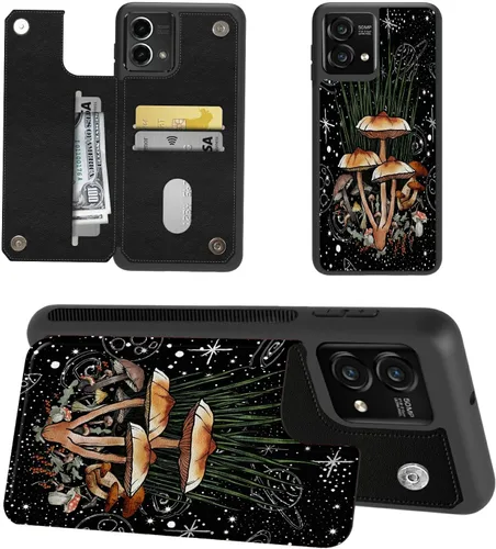 Miniatura 13 de Funda tipo cartera para Moto G Stylus 5G 2023 con soporte para tarjetas, bloqueo RFID, piel sintética, función atril, cierre magnético, funda