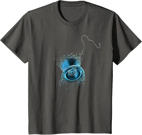 Miniatura 33 de Shattered Yo Yo - Camiseta de diseño azul impresionante, Negro, S