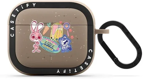 Miniatura 77 de CASETiFY AirPods Pro (1ª/2ª Gen) Estuche Bounce con Anillo [Colaboración Frozen] - Copo de Nieve de Anna - Taupe Mate