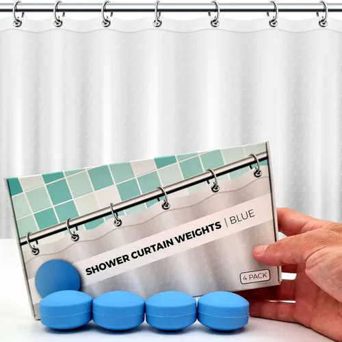Miniatura 15 de Pesos magnéticos potentes anti-soplado para cortina de ducha para una experiencia de baño sin salpicaduras - Envueltos en silicona 360° - Nunca se