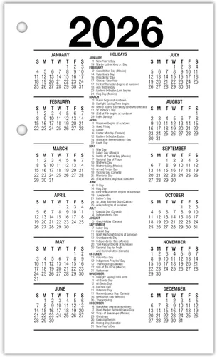 Miniatura 4 de AT-A-GLANCE Recambio para calendario de escritorio 2026, diario, 3.5 x 6 pulgadas, estándar, hojas sueltas, reciclado (E717R5026)