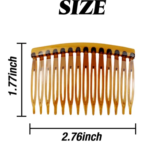 Miniatura 2 de TIHOOD 33 peines laterales de plástico para el cabello con 14 dientes, clips para tocados, clips de agarre, accesorios para mujeres y niñas, velo