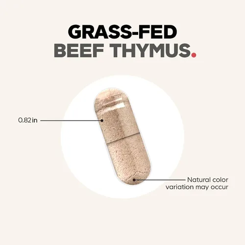 Miniatura 8 de Codeage Suplemento de timo de ternera alimentada con pasto, superalimento, liofilizado, sin desgrasar, píldoras desecadas de timo e hígado, carne