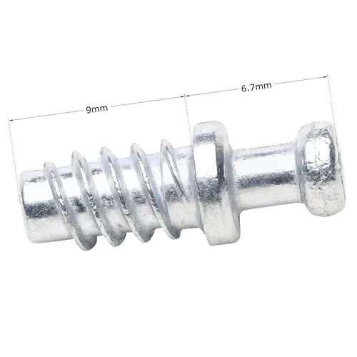 Miniatura 2 de Paquete de 20 conectores atornillables para muebles, zinc, 11/32 pulgadas (0.354 in) de longitud para agujeros de 3/16 pulgadas (0.197 in), R014Z