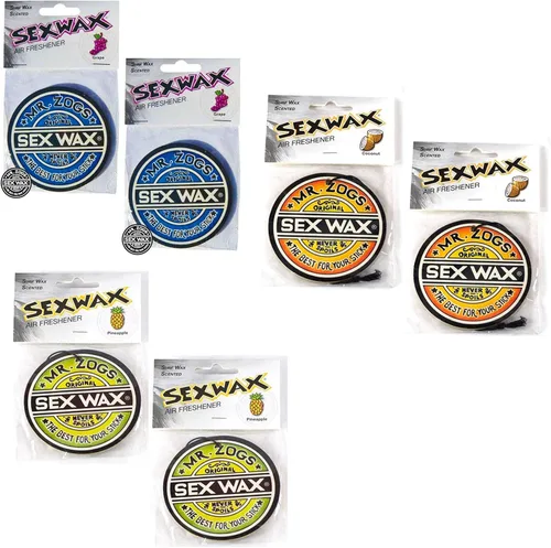 Miniatura 12 de Sex Wax Ambientadores de aire paquete de 6 (aroma de coco de 3 X y aroma de piña de 3 X)