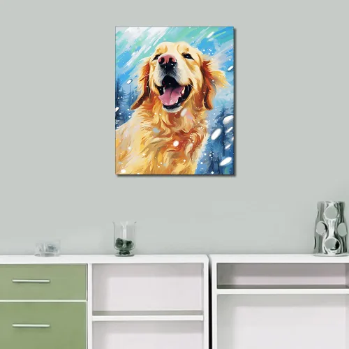 Miniatura 2 de TUMOVO Pintura por números para adultos, Golden Retriever, pintura por números, pintura acrílica DIY para adultos y niños, pintura por números niños