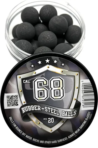 Miniatura 5 de 20 bolas de acero de goma de mezcla dura de alta calidad, bolas de paintballs para entrenamiento de tiro, pistolas de defensa personal y de defensa