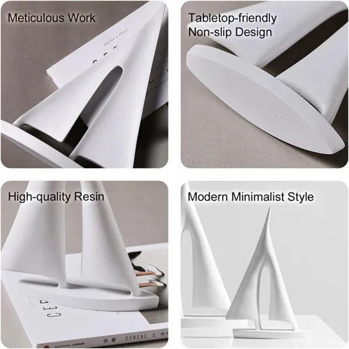 Miniatura 7 de Escultura moderna para decoración del hogar, decoración de velero, estatua abstracta de esculturas y estatuas de arte de resina, regalos de barco
