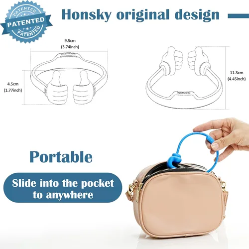 Miniatura 7 de Honsky Soporte para Teléfono Celular Paquete de 2, Soporte Perezoso para Teléfono Thumbs Up, Base Flexible Ajustable Universal para Todos
