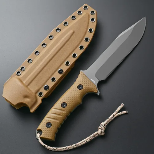 Miniatura 3 de Gtkii GTK2 Cuchillo de hoja fija AUS-10 Hoja de acero Mango de fibra de vidrio de nailon Cuchillo de herramienta EDC de espiga completa para acampar