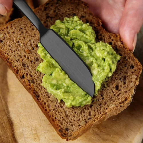 Miniatura 3 de E-far Juego de 6 cuchillos esparcidores de mantequilla, cuchillos de postre de queso de acero inoxidable de 7 pulgadas para cocina, restaurante