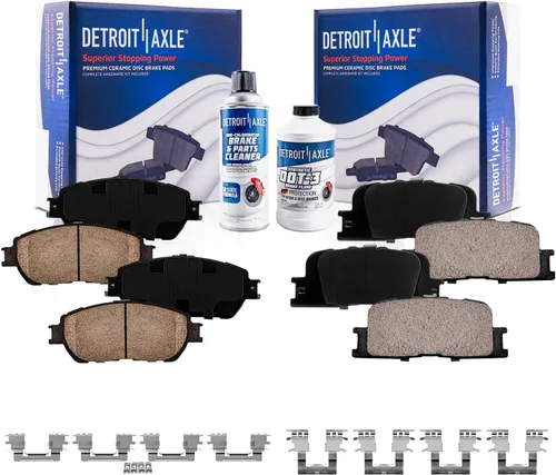Miniatura 141 de Detroit Axle - Pastillas de Freno Delantero para Mercedes- Benz C230 C250 C300 SLK250, Pastillas de Freno Cerámica w/Reemplazo de Hardware