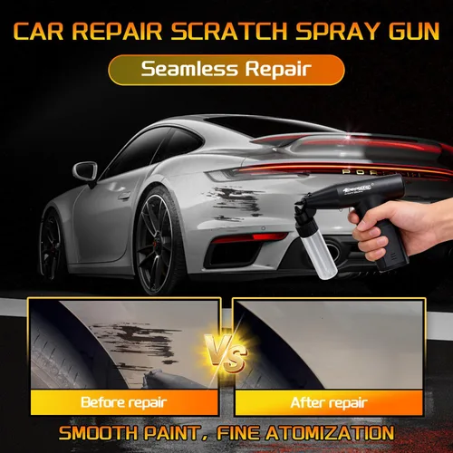Miniatura 6 de LIONBOW Pequeña pistola pulverizadora de pintura eléctrica, pistola de pintura inalámbrica para pintar autos, gabinetes, reparación de pintura