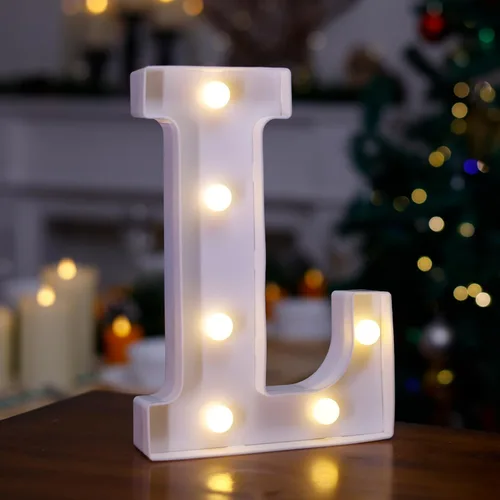 Miniatura 27 de Letrero LED de Marquesina con Letras Iluminadas, Letrero del Alfabeto Iluminado, Luces LED de Letras con Batería para Luz Nocturna, Boda