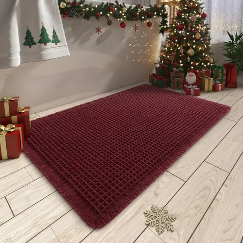 Miniatura 39 de AMOAMI Tapete de baño mejorado con diseño de gofre, súper absorbente, antideslizante, para suelo de baño, lavable a máquina, con borlas, tapetes