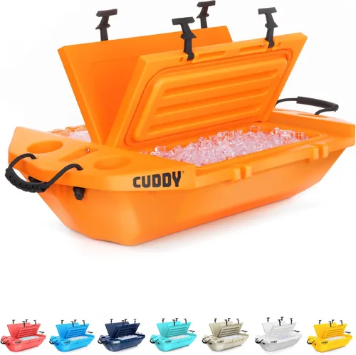 Miniatura 9 de CUDDY - Enfriador flotante y recipiente de almacenamiento en seco para tierra y agua, 40 cuartos de galón, ideal para río, playa, kayak, piscina