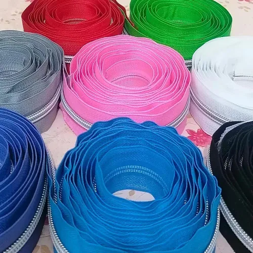 Miniatura 6 de Cremalleras #5, cremallera de nailon de dientes plateados de The Yard, cinta de cremallera de 24 yardas con 24 tiradores para manualidades