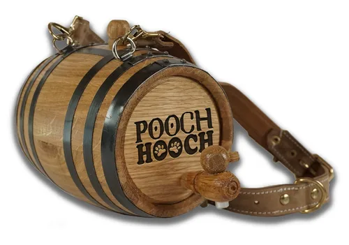 Miniatura 20 de St Bernard - Collar de barril de whisky para perro, 'M.U.T.T.' - Dispensador de barril de roble de 1/2 litro para perros San Bernardo con correa