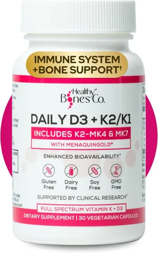 Premium D3 K2 – Vitamina D3 K2 de espectro completo, 2000 UI D3 + MK7 + MK4 + K1, suplementos diarios D3 K2 y K1 – Vitamina D apoya la absorción de