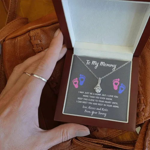 Miniatura 33 de Collar de joyería de pies de bebé, regalos para mamá por primera vez, collar para mamá a mi mamá, regalos para mujeres embarazadas, mamá futura ser