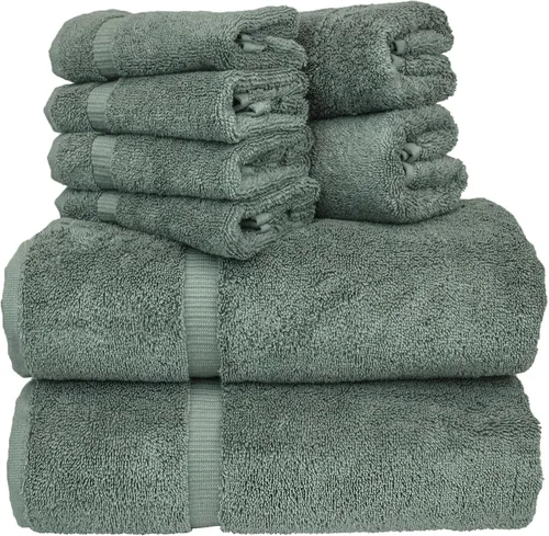 Miniatura 57 de Colección de calidad de hotel y spa, altamente absorbente y de secado rápido, 100% algodón turco, 750+ GSM, toallas ecológicas, toallas con borde