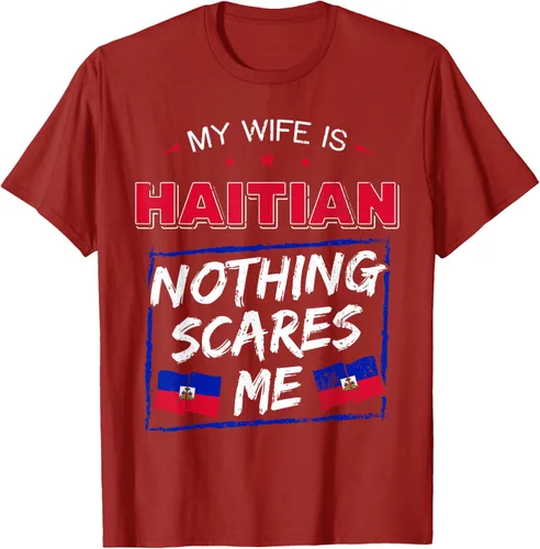 Miniatura 43 de My Wife Is Haitian Republic of Haiti Heritage Roots - Camiseta con bandera, Negro, S