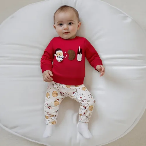 Miniatura 97 de Conjunto de camisa larga y divertida para bebé niño y niña, ropa de primera Navidad, 6, 12, 18, 24 meses, 2T