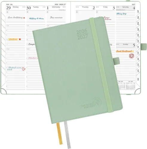 Miniatura 8 de POPRUN Agenda de bolsillo 2026-2027, tamaño del bolso, 4 x 6.25 pulgadas, calendario de bolsillo (julio de 2026 a junio de 2027) para bolso