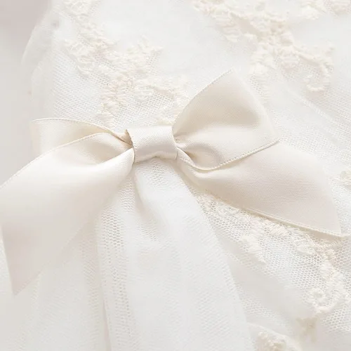 Miniatura 19 de Vestido de otoño de manga larga para niña pequeña, vestido de encaje con flores, boda, primer cumpleaños, bautizo, vestido con sombrero
