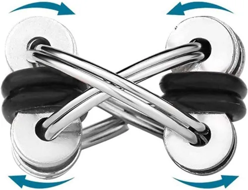 Miniatura 2 de Juguete para ansiedad Flippy Chain Stress Anxiety Relief Chain ADHD y ADD, juguete de cadena de bicicleta para adultos y adolescentes (paquete de 3)